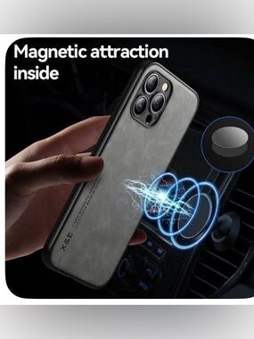 X&E iPhone Black Phone Case with 9D
Edge-to-Edge Glass Screen protector